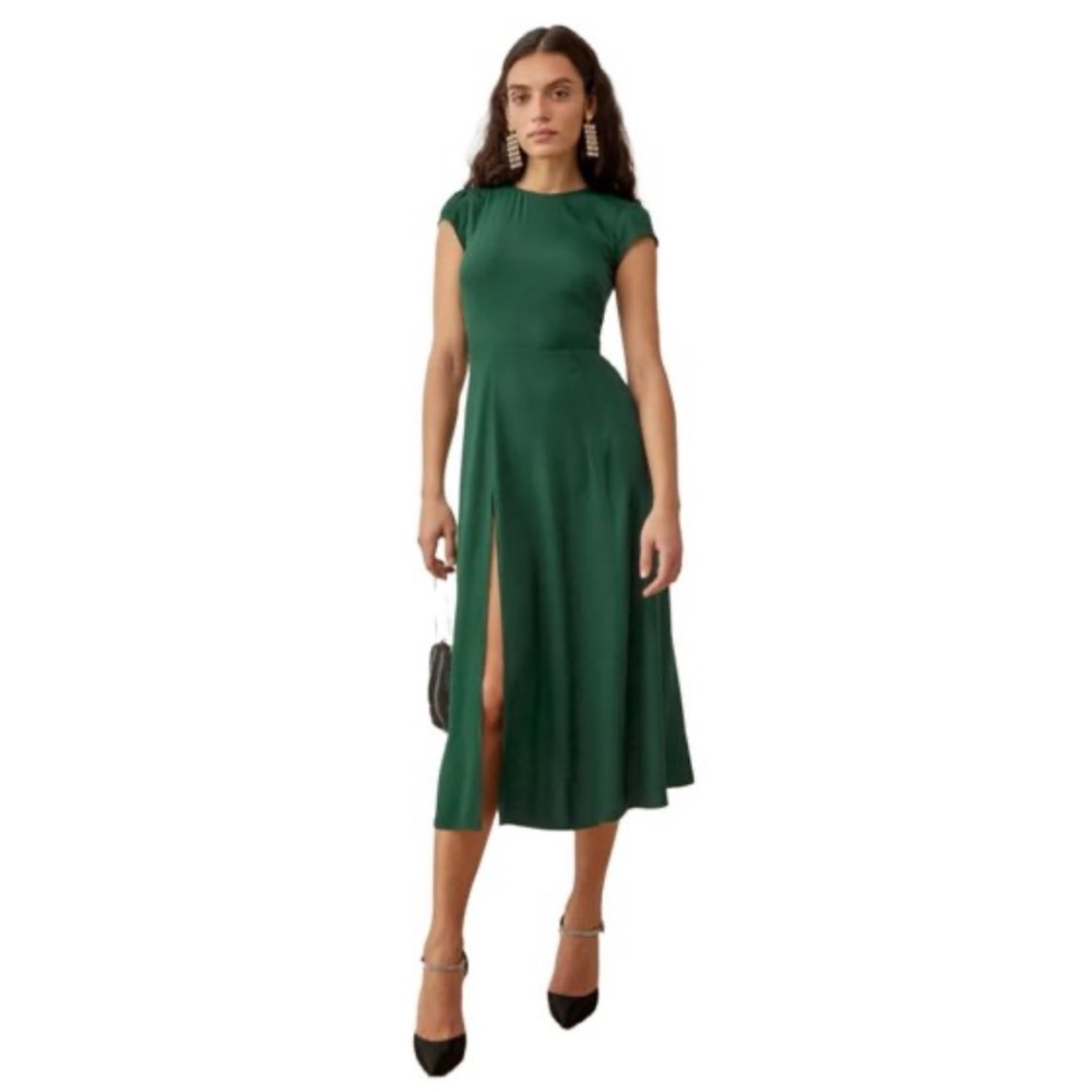 Reformation Gavin Dress in Emerald